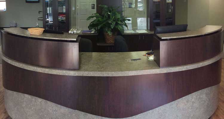receptionist desk of Cowan Chiropractic & Rehabilitation